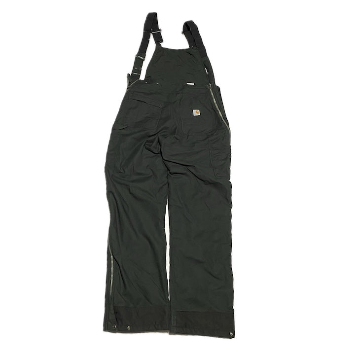 カーハート 古着 オーバーオール クイックダック ブラック S