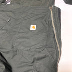 カーハート 古着 オーバーオール クイックダック ブラック S