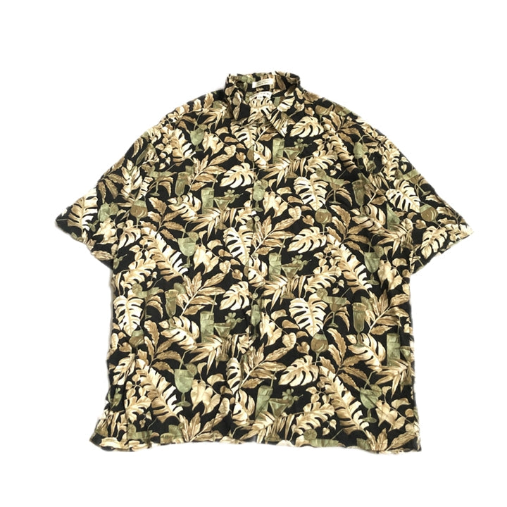 ノーブランド 古着 半袖シャツ アロハシャツ 柄 2XL