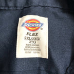 ディッキーズ Dickies 半袖シャツ ワークシャツ ネイビー 無地 メンズ2XL