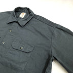 ディッキーズ Dickies 半袖シャツ ワークシャツ ネイビー 無地 メンズ2XL