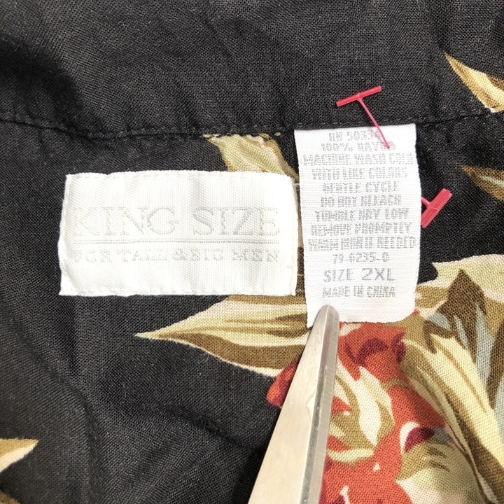 ノーブランド 古着 半袖シャツ アロハシャツ オーバーサイズ 2XL