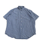 ラルフローレン 古着 半袖シャツ チェックシャツ 刺繍ロゴ 2XL