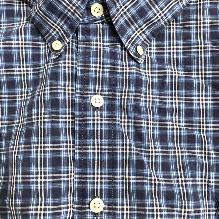 ラルフローレン 古着 半袖シャツ チェックシャツ 刺繍ロゴ 2XL