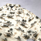 ノーブランド 古着 半袖シャツ アロハシャツ アイボリー 2XL