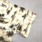 ノーブランド 古着 半袖シャツ アロハシャツ アイボリー 2XL