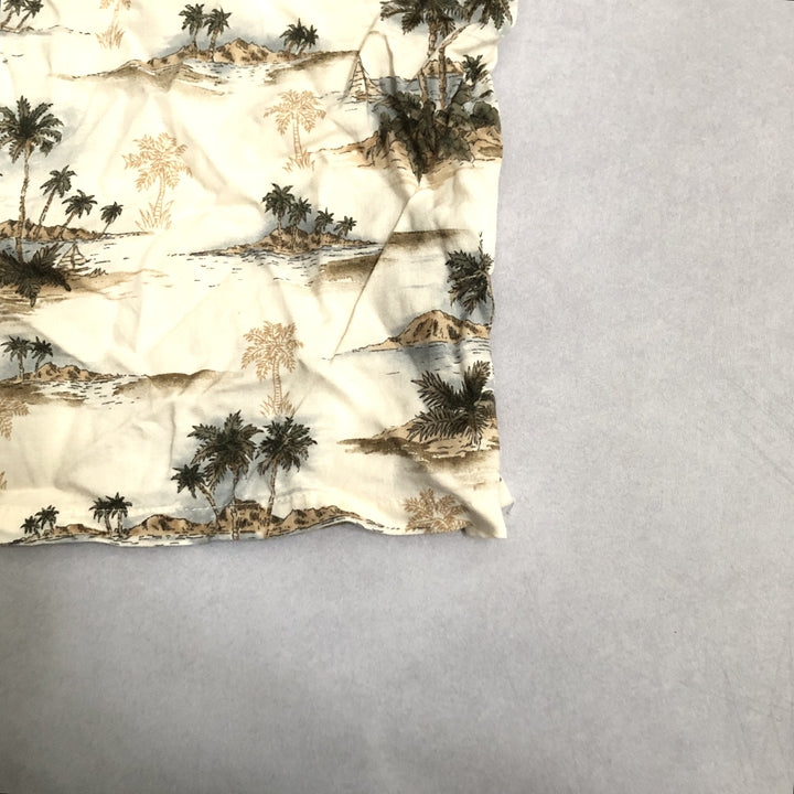 ノーブランド 古着 半袖シャツ アロハシャツ アイボリー 2XL
