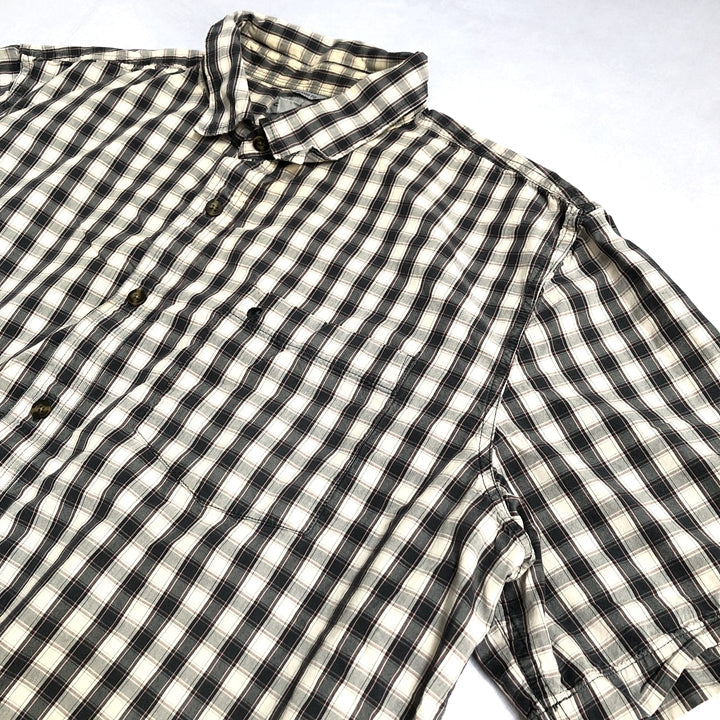 カーハート 古着 半袖シャツ ワークシャツ チェック 2XL