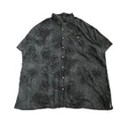 foundry 半袖シャツ アロハシャツ ブラック 黒 総柄 メンズ3XL