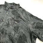 foundry 半袖シャツ アロハシャツ ブラック 黒 総柄 メンズ3XL