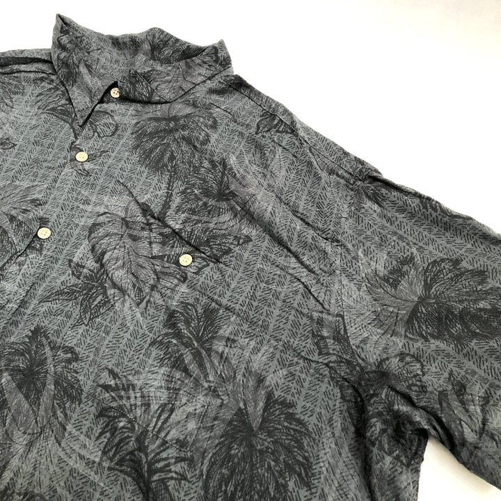foundry 半袖シャツ アロハシャツ ブラック 黒 総柄 メンズ3XL
