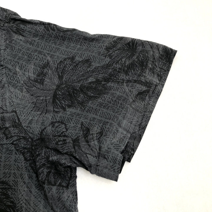 foundry 半袖シャツ アロハシャツ ブラック 黒 総柄 メンズ3XL