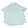 ラルフローレン 古着 半袖シャツ 刺繍ロゴ ライトグリーン 2XL