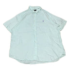ラルフローレン 古着 半袖シャツ 刺繍ロゴ ライトグリーン 2XL