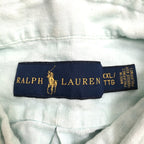 ラルフローレン 古着 半袖シャツ 刺繍ロゴ ライトグリーン 2XL