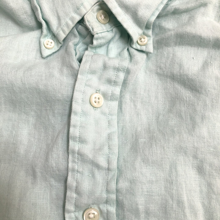 ラルフローレン 古着 半袖シャツ 刺繍ロゴ ライトグリーン 2XL