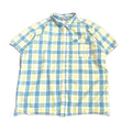 コロンビア Columbia 半袖シャツ チェック グリーン ブルー メンズ2XL