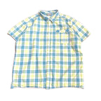 コロンビア Columbia 半袖シャツ チェック グリーン ブルー メンズ2XL