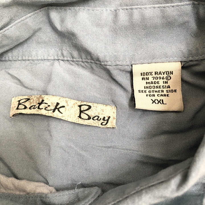 Batik Bay 古着 半袖シャツ アロハシャツ スカイブルー 2XL