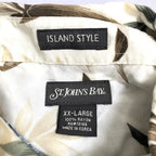 セントジョンズベイ 古着 半袖シャツ アロハシャツ アイボリー 2XL