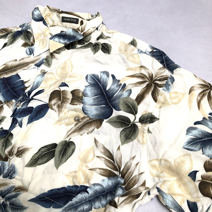 セントジョンズベイ 古着 半袖シャツ アロハシャツ アイボリー 2XL