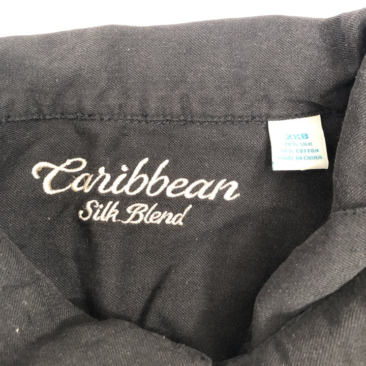 ノーブランド 古着 半袖シャツ ブラック 2XL