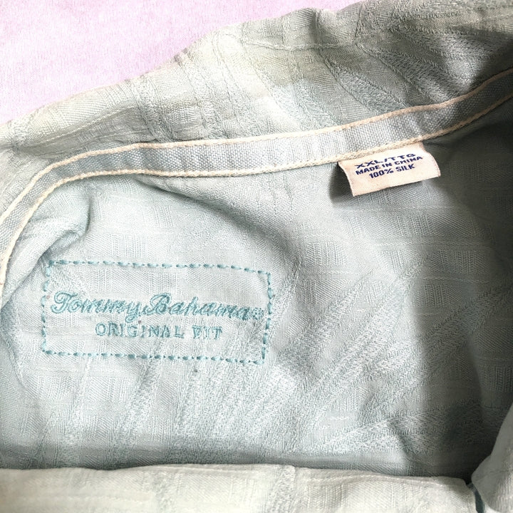トミーバハマ 古着 半袖シャツ アロハシャツ ライトブルー 2XL