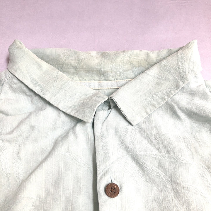 トミーバハマ 古着 半袖シャツ アロハシャツ ライトブルー 2XL