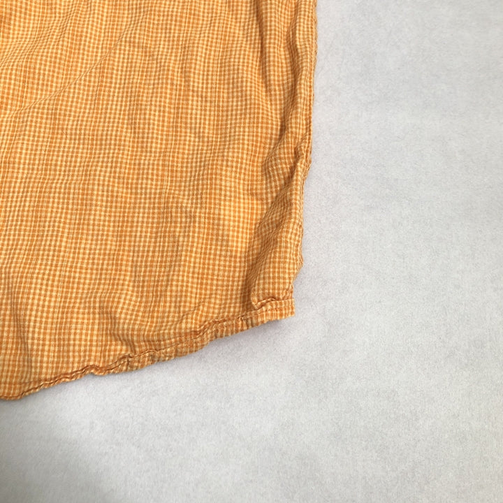 コロンビア Columbia 半袖シャツ チェック オレンジ PFG メンズ2XL