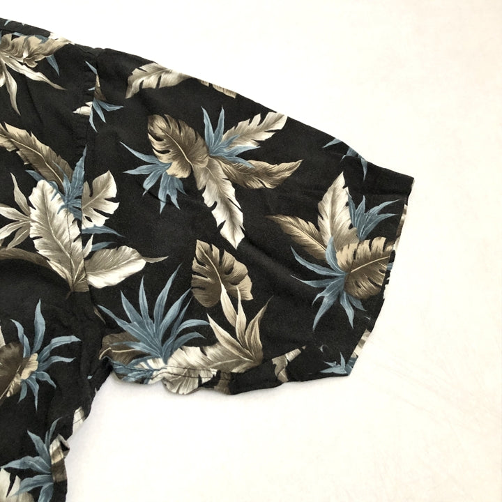 VAN HEUSEN 古着 半袖シャツ アロハシャツ ブラック 2XL