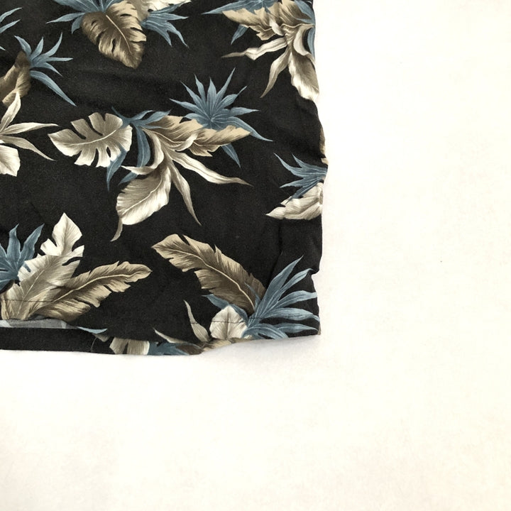 VAN HEUSEN 古着 半袖シャツ アロハシャツ ブラック 2XL