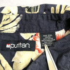 PURITAN 古着 半袖シャツ アロハシャツ 花柄 2XL