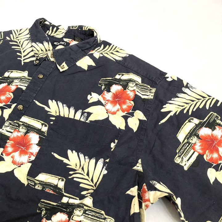 PURITAN 古着 半袖シャツ アロハシャツ 花柄 2XL