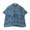 トミーバハマ 古着 半袖シャツ アロハシャツ ブルー 2XL
