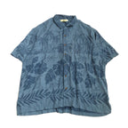 トミーバハマ 古着 半袖シャツ アロハシャツ ブルー 2XL