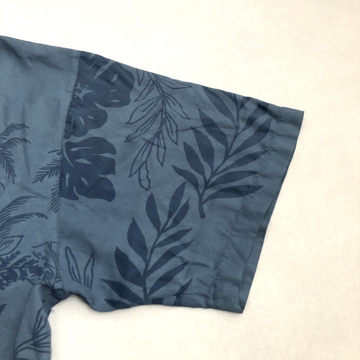 トミーバハマ 古着 半袖シャツ アロハシャツ ブルー 2XL