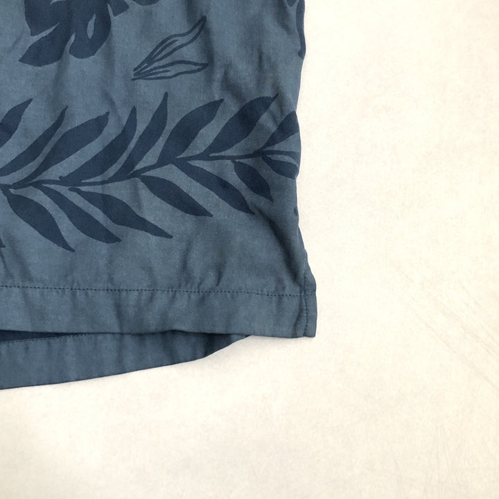 トミーバハマ 古着 半袖シャツ アロハシャツ ブルー 2XL