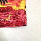 ノーブランド 古着 半袖シャツ アロハシャツ レッド 2XL