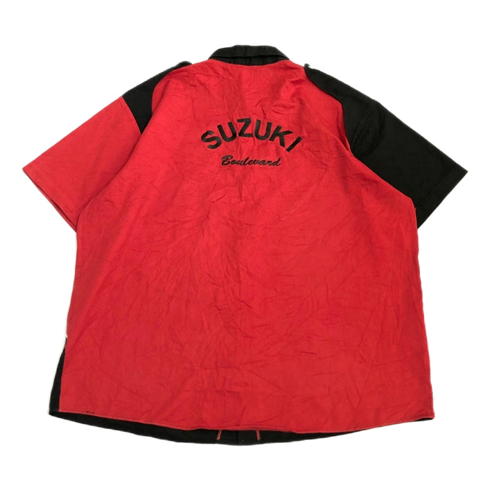 SPEED ZONE 古着 半袖シャツ SUZUKI レッド 2XL