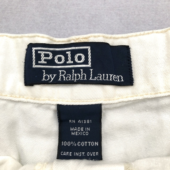 ポロラルフローレン 古着 ハーフパンツ ポロチノ ホワイト W38 L8