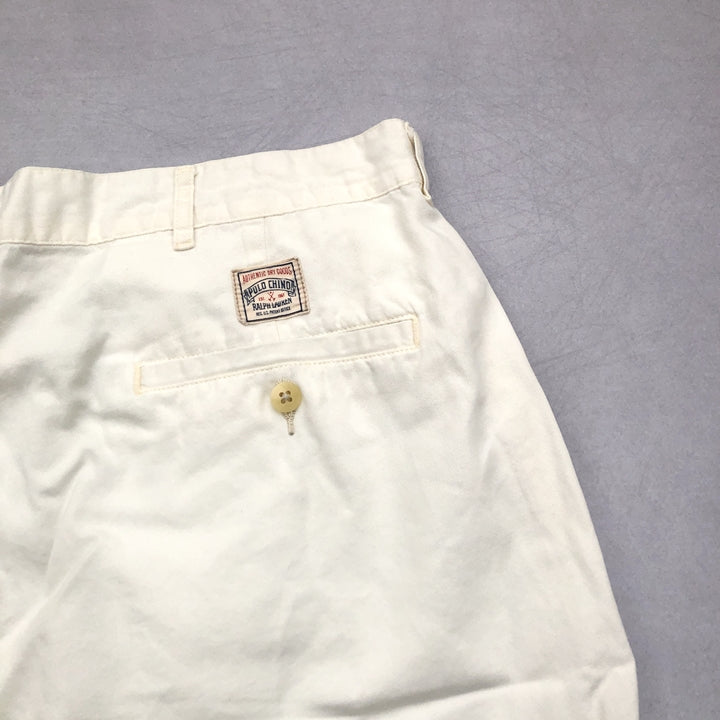 ポロラルフローレン 古着 ハーフパンツ ポロチノ ホワイト W38 L8