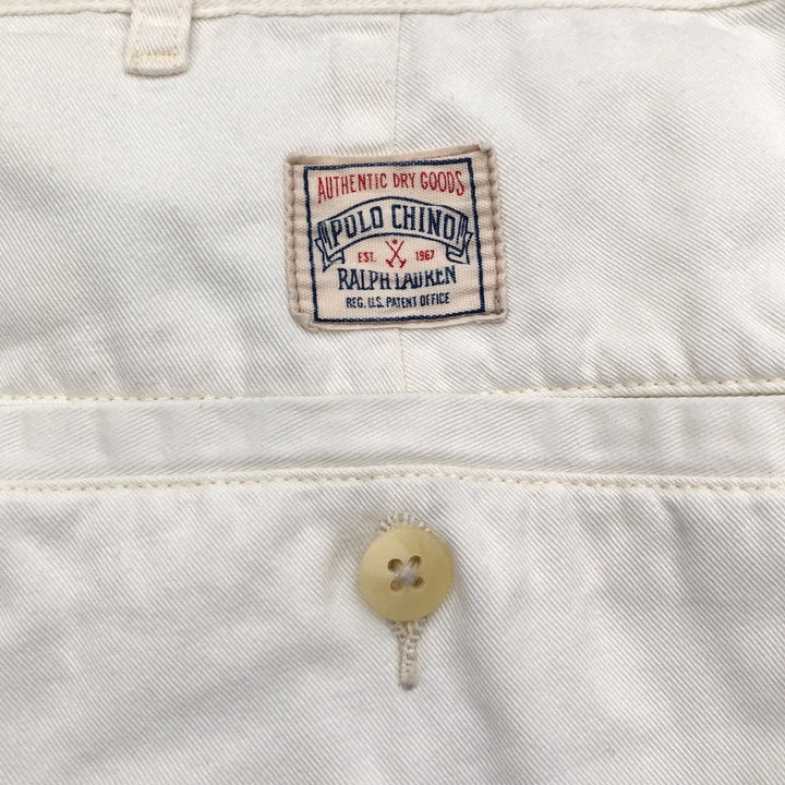 ポロラルフローレン 古着 ハーフパンツ ポロチノ ホワイト W38 L8