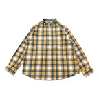 ノーティカジーンズ Nautica Jeans 長袖シャツ チェック オレンジ メンズXXL