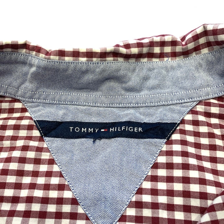 トミーヒルフィガー Tommy Hilfiger 長袖シャツ チェック 刺繍 メンズXXL