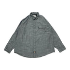 ディッキーズ Dickies 長袖シャツ ワークシャツ ダークグレー メンズXXL