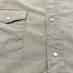 ラングラー Wrangler 長袖シャツ ウエスタンシャツ グレー メンズXXL