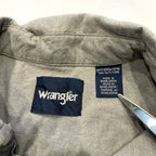 ラングラー Wrangler 長袖シャツ ウエスタンシャツ グレー メンズXXL