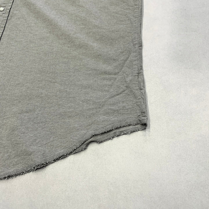 ラングラー Wrangler 長袖シャツ ウエスタンシャツ グレー メンズXXL