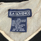 LA LOVING ナイロンプルオーバー 企業ロゴ ブラック メンズ2XL