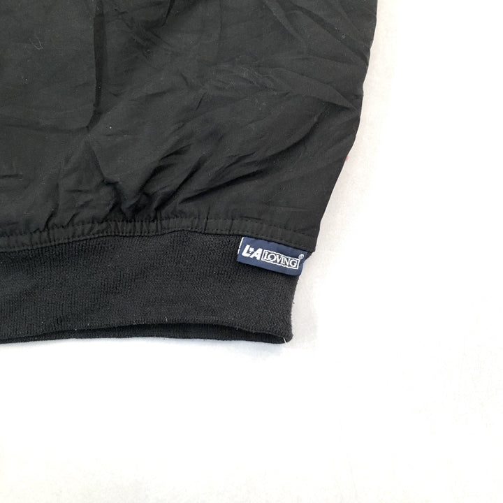 LA LOVING ナイロンプルオーバー 企業ロゴ ブラック メンズ2XL